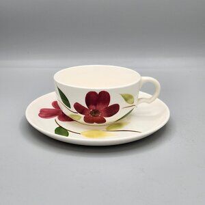 Vintage  1950's Rio Stetson Cup and Saucer Floral Farmhouse  Cottage Dinnerware